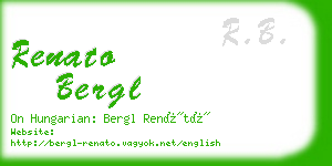 renato bergl business card